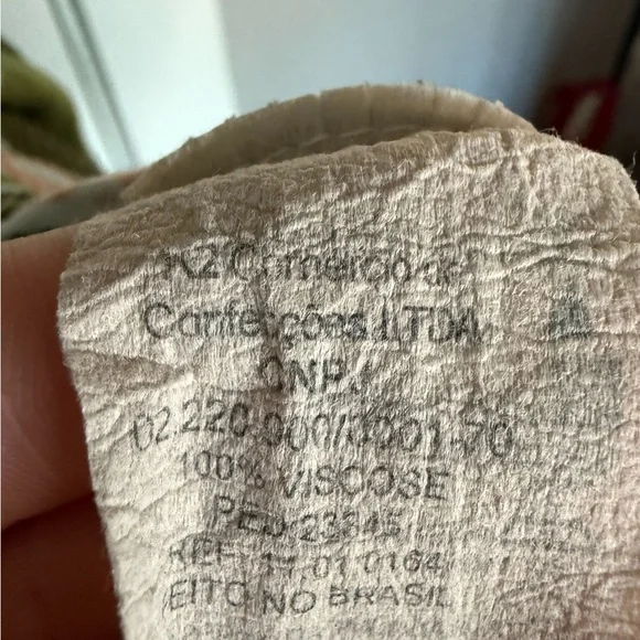 Anthropologie Short Printed Button-Front Mini Dress in Green and Pink - Picture 4 of 6